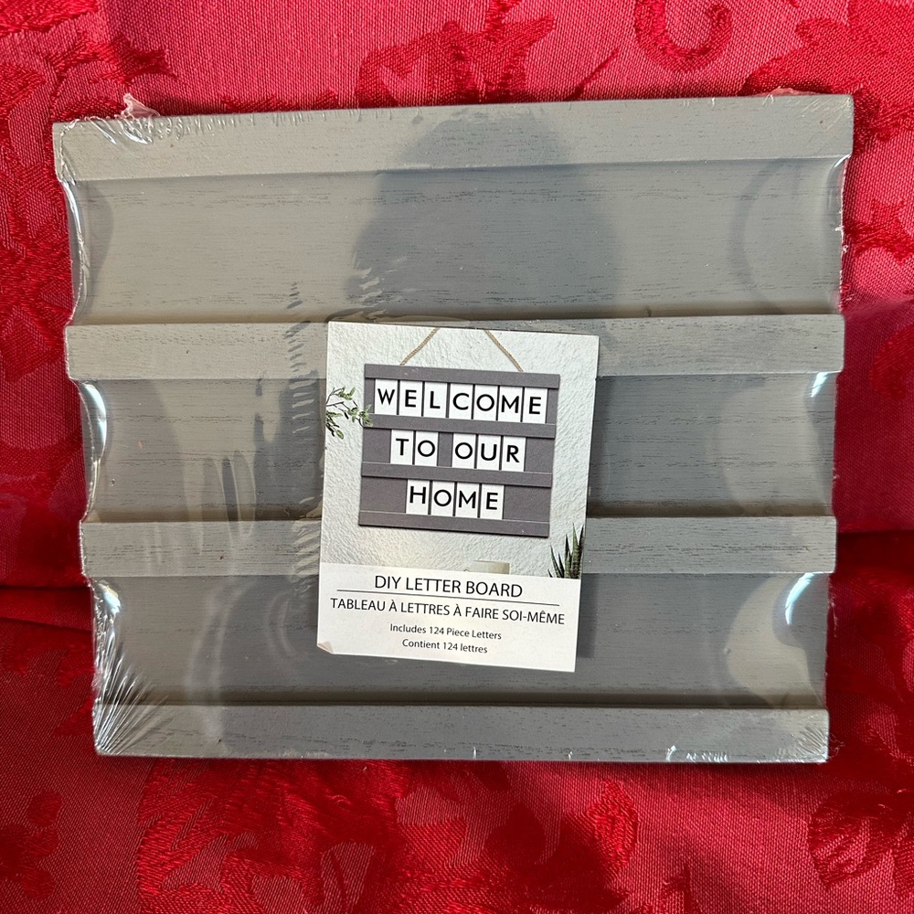 🌵3/$15 DIY grey wood letter board with hanging rope(see description)